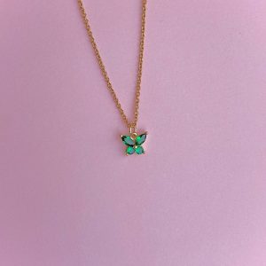 Collar Mariposa Verde
